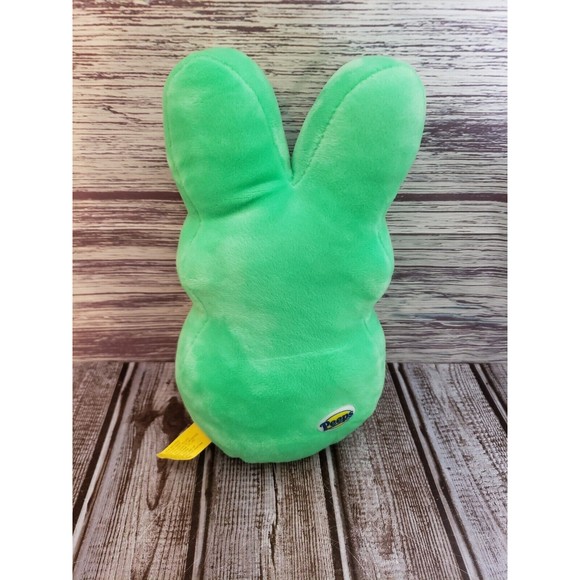 Peeps Plush 6” Bunny Just Born Stuffed Animal Green Beanie Easter Plush, Dog Toy - Picture 2 of 6